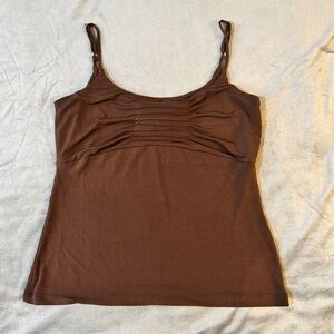 Laura Chocolate Brown Fitted Ruched Top

#1113